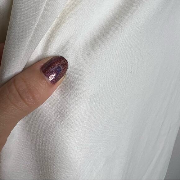 Sally LaPointe White Matte Crepe Belted Pant - Picture 7 of 9